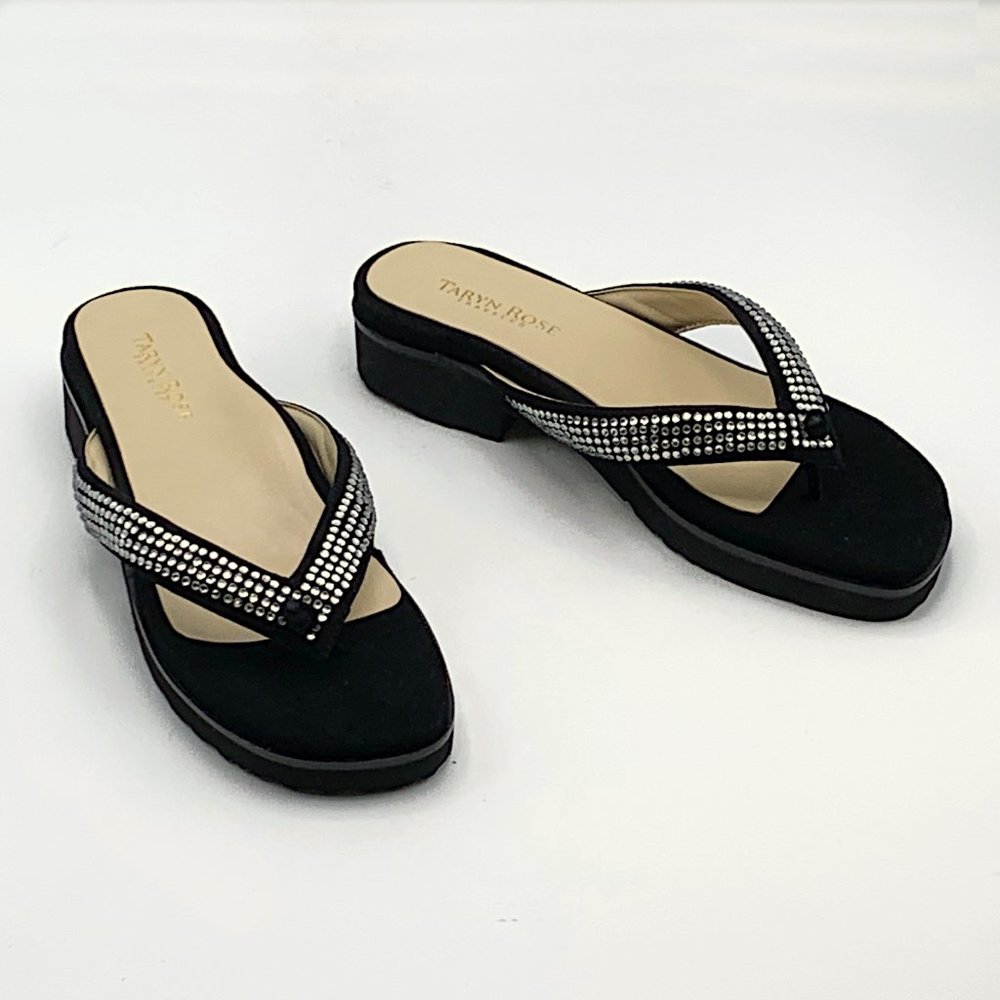 Taryn Rose rhinestone-studded thong  TARA-1 nwob